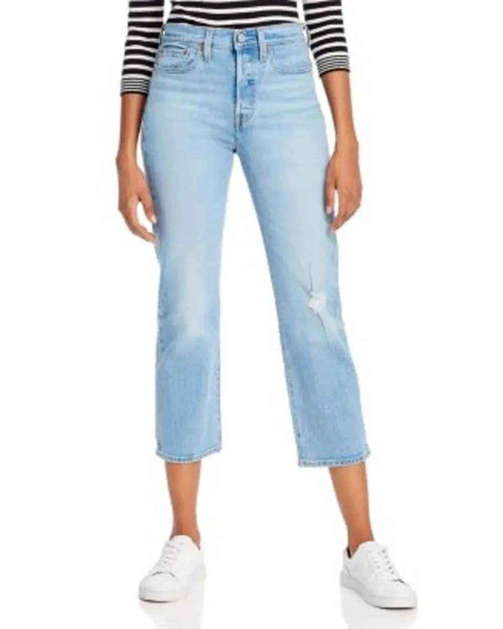 Levi's Wedgie Straight Crop Jeans in Tango Blue